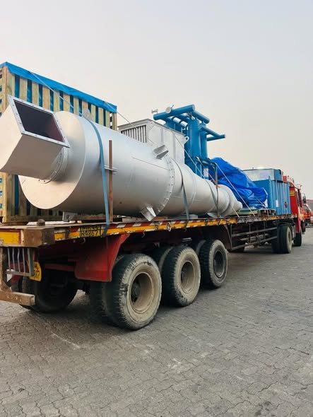 Equipment being transported
